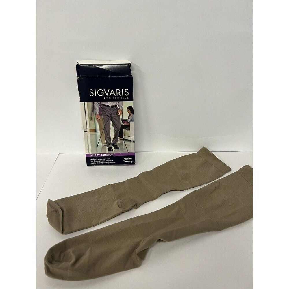 Sigvaris Compression Socks 30-40 MmHg Knee High Khaki